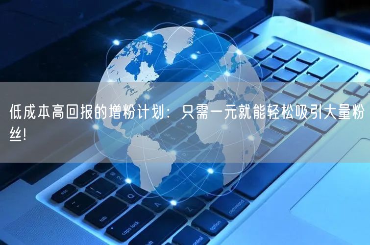 低成本高回报的增粉计划：只需一元就能轻松