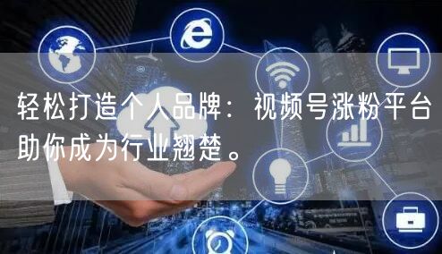 轻松打造个人品牌：视频号涨粉平台助你成为行业翘楚。