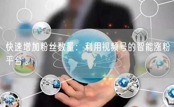 快速增加粉丝数量：利用视频号的智能涨粉平